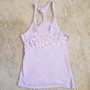 🔴SOLD🔴 VS Pink Gray Tank Silver Sequins